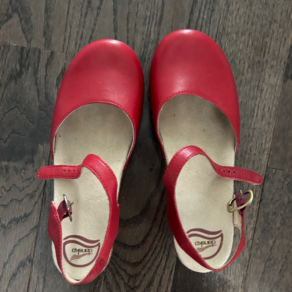 Clarks Women's Red Mary Jane Shoes